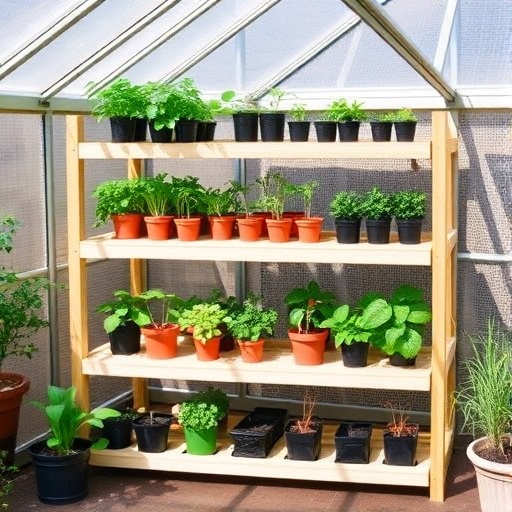 step by step Space Saving Greenhouse Shelving Ideas